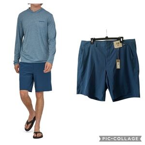 Patagonia Men's Size 38” Hydropeak Hybrid Walking Teal Blue Shorts Style 86475